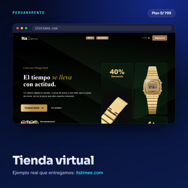 Plan Tienda virtual - Peruanamente