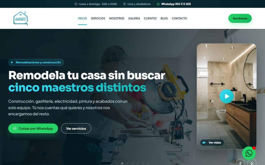 Captura de la web serviciosjjady.com hecha por Peruanamente